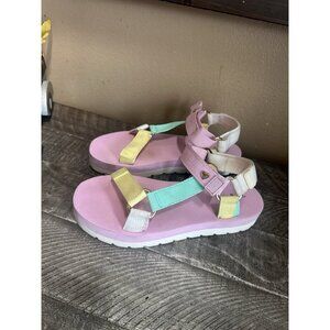 Stoney Clover Lane x Target Womens Two Strap Sport Sandals 8 Pink Multicolor